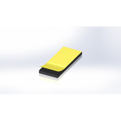 RS PRO Black Foam Tape, 20mm x 10m, 3mm Thick