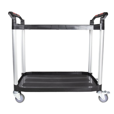 RS PRO 2 Shelf Aluminium Trolley Trolley, 866 x 500mm, 120kg Load