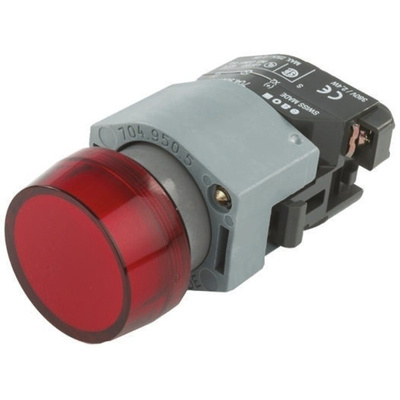 Red Round Push Button Indicator Lens for use with 04 Series