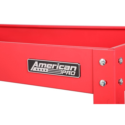 RS PRO 3 Shelf Steel Trolley Workshop Tool Trolley, 840 x 405 x 810mm, 50 (Per Level)kg Load