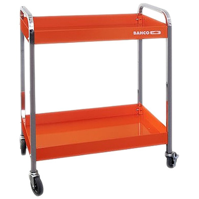 Bahco 2 Shelf Aluminium Workshop Trolley, 759 x 432 x 1025mm, 30 (per shelf)kg Load