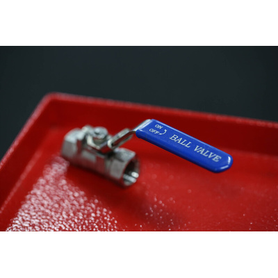 RS PRO Stainless Steel Reduced Bore, 2 Way, Ball Valve, BSPP 1/4in, 68bar Operating Pressure