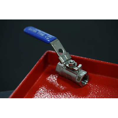 RS PRO Stainless Steel Reduced Bore, 2 Way, Ball Valve, BSPP 1/4in, 68bar Operating Pressure