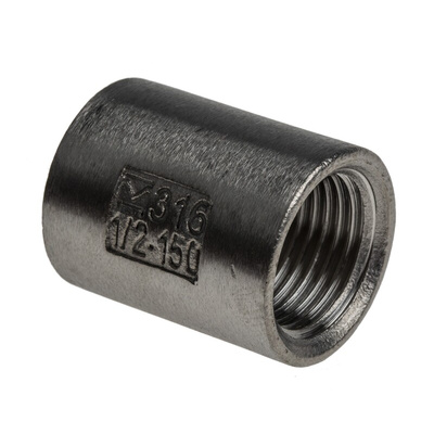 RS PRO Stainless Steel Pipe Fitting Socket, Female G 1/2in x Female G 1/2in