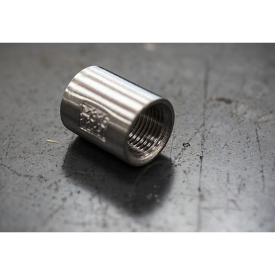 RS PRO Stainless Steel Pipe Fitting Socket, Female G 1/2in x Female G 1/2in