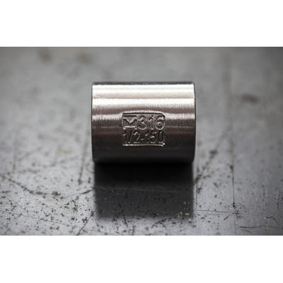 RS PRO Stainless Steel Pipe Fitting Socket, Female G 1/2in x Female G 1/2in