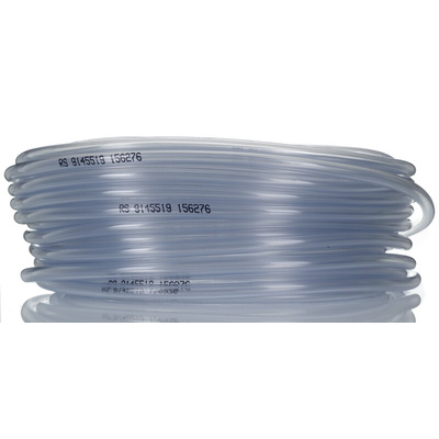 RS PRO Hose Pipe, PVC, 5mm ID, 8mm OD, Clear, 25m