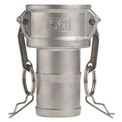 RS PRO Hose Connector, Straight Camlock Coupling 2in 2in ID, 17 bar