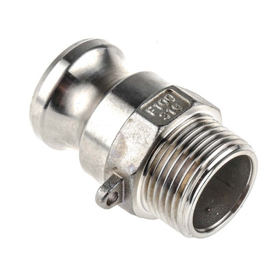 RS PRO Hose Connector, Straight Cam & Groove Coupling, BSPT 1in 1in ID, 17 bar