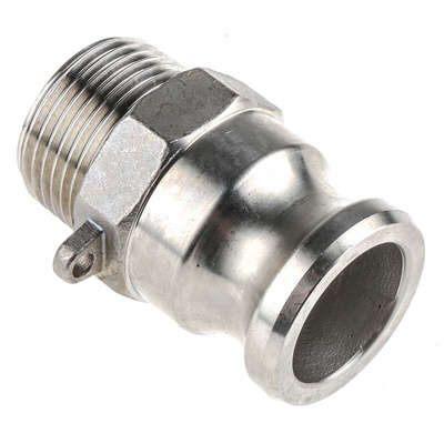 RS PRO Hose Connector, Straight Cam & Groove Coupling, BSPT 1in 1in ID, 17 bar