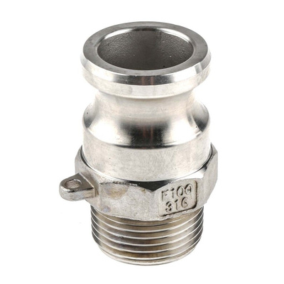 RS PRO Hose Connector, Straight Cam & Groove Coupling, BSPT 1in 1in ID, 17 bar