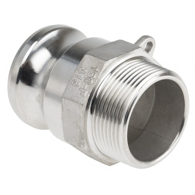 RS PRO Hose Connector, Straight Camlock Adaptor, R 1-1/2in 1-1/2in ID, 17 bar