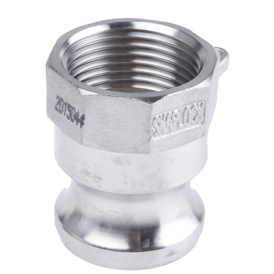 RS PRO Hose Connector, Straight Cam & Groove Coupling, BSPT 1in 1in ID, 17 bar