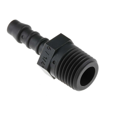 RS PRO Hose Connector, Straight Hose Tail Adaptor, BSP 1/4in 6mm ID