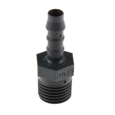 RS PRO Hose Connector, Straight Hose Tail Adaptor, BSP 1/4in 6mm ID