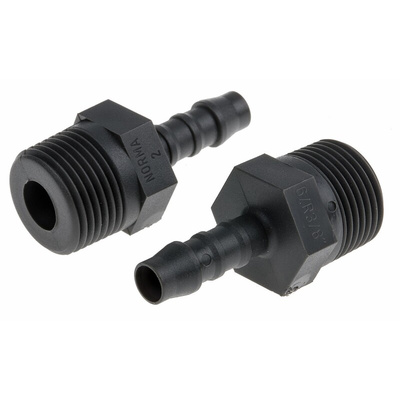 RS PRO Hose Connector, Straight Hose Tail Adaptor, BSP 3/8in 6mm ID