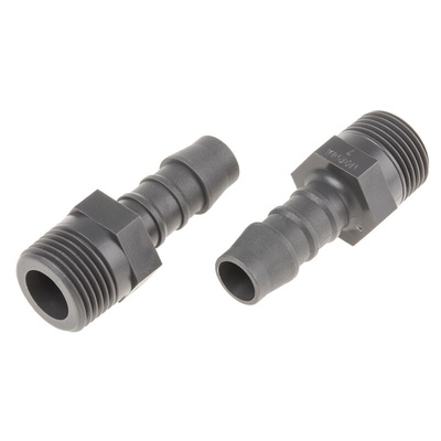 RS PRO Hose Connector, Straight Hose Tail Adaptor, BSP 3/8in 10mm ID