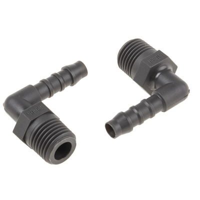 RS PRO Hose Connector, Elbow Hose Tail Adaptor, BSP 1/4in 6mm ID