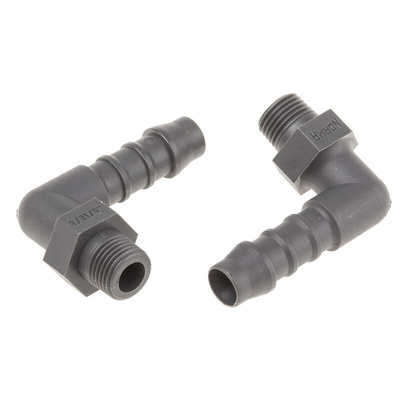 RS PRO Hose Connector, Elbow Hose Tail Adaptor, BSP 1/8in 8mm ID