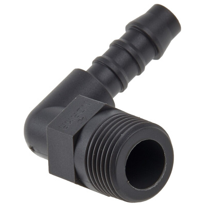 RS PRO Hose Connector, Elbow Hose Tail Adaptor, BSP 3/8in 8mm ID