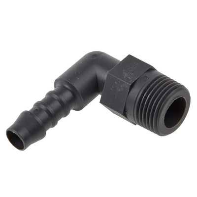 RS PRO Hose Connector, Elbow Hose Tail Adaptor, BSP 3/8in 8mm ID