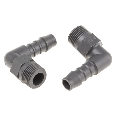 RS PRO Hose Connector, Elbow Hose Tail Adaptor, BSP 3/8in 10mm ID