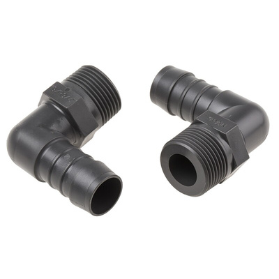 RS PRO Hose Connector, Elbow Hose Tail Adaptor, BSP 3/4in 19mm ID