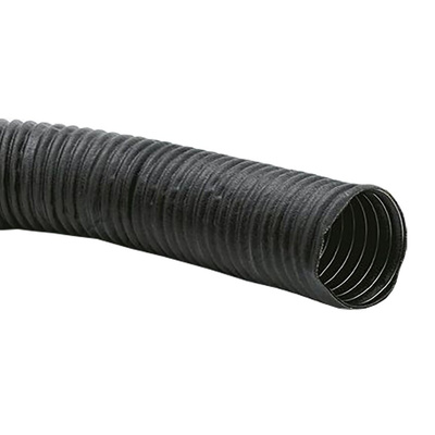 Contitech Black NEOPRENE Flexible Ducting, 2m, 180mm Bend Radius