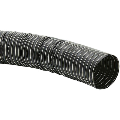 Contitech Black NEOPRENE Flexible Ducting, 4m, 25mm Bend Radius