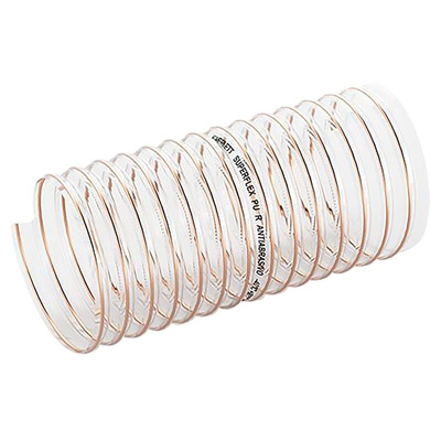 Contitech Clear PUR Reinforced Flexible Ducting, 10m, 40mm Bend Radius