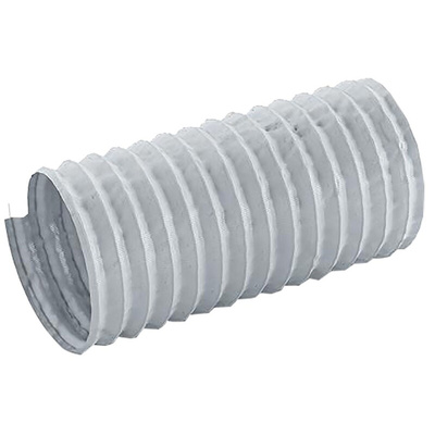 Contitech Grey PET, PVC Reinforced Flexible Ducting, 12m, 76mm Bend Radius