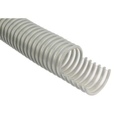 RS PRO Clear PUR Reinforced Flexible Ducting, 10m, (Minimum) 102mm Bend Radius