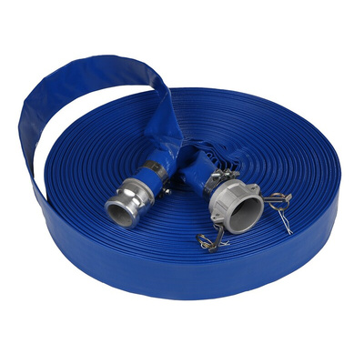 RS PRO Flat roll-up hose with couplings, 3 bar, 25m Long