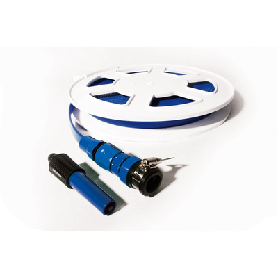 RS PRO Flat roll-up hose with couplings, 8 bar, 20m Long