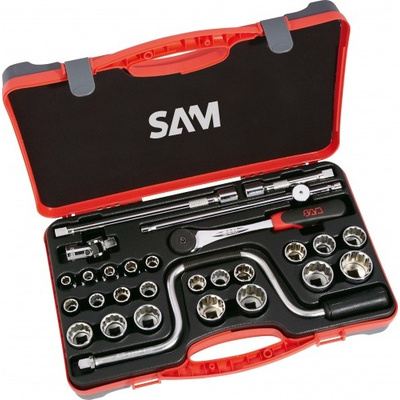SAM 75-S28 28 Piece , 1/2 in Socket Set