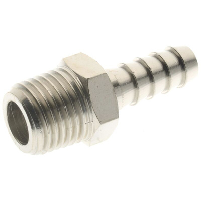 RS PRO Hose Connector, BSPT 1/4in 9mm ID, 100 bar