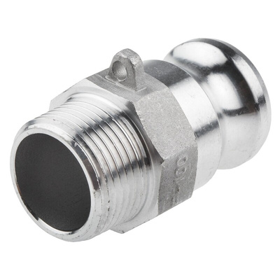 RS PRO Hose Connector, Straight Cam & Groove Adaptor, BSP 1in 1in ID, 17 bar