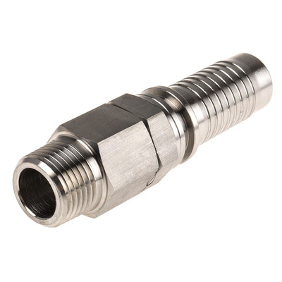 RS PRO Hose Connector Hose Tail Adaptor, BSP 1/2in 3/4in ID, 20 bar