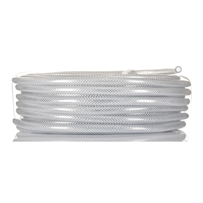 RS PRO Hose Pipe, PVC, 8mm ID, 12mm OD, Clear, 25m
