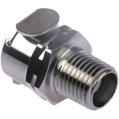 Colder Products Hose Connector, Straight Threaded Coupling, BSPT 1/4in, 17.3 bar