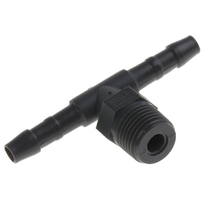 RS PRO Hose Connector, Tee Hose Tail Adaptor, R 1/8in 4mm ID