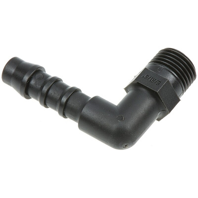RS PRO Hose Connector, Elbow Hose Tail Adaptor, R 1/8in 6mm ID