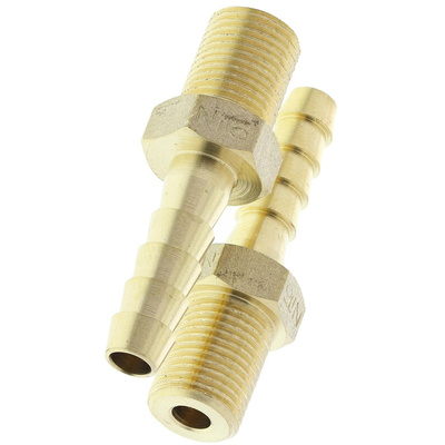 RS PRO Hose Connector Hose Tail Adaptor, G 1/8in 1/4in ID