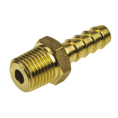 RS PRO Hose Connector Hose Tail Adaptor, G 1/4in 5/16in ID