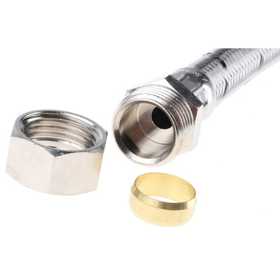 RS PRO Hose Assembly, Female BSP 1/2in to Compression 15mm, 15 bar, 300mm Long
