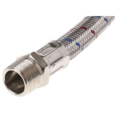 RS PRO Hose Assembly 15mm to Male BSP 1/2in, 15 bar, 300mm Long