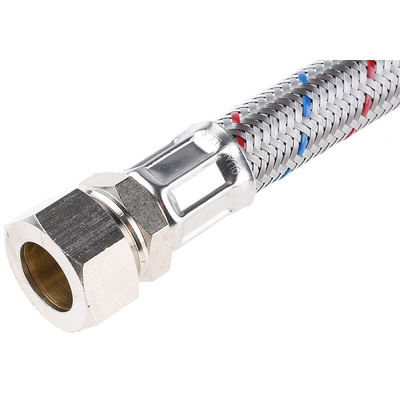 RS PRO Hose Assembly, Female BSP 1/2in to Compression 15mm, 15 bar, 300mm Long
