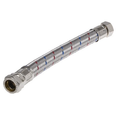 RS PRO Hose Assembly, Female BSP 3/4in to Compression 22mm, 10 bar, 300mm Long