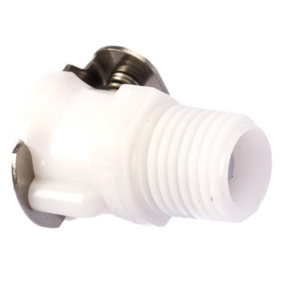 Colder Products Hose Connector, Straight Threaded Coupling, NPT 1/4in, 8.3 bar