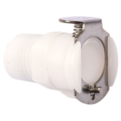 Colder Products Hose Connector, Straight Threaded Coupling, NPT 1/4in, 8.3 bar